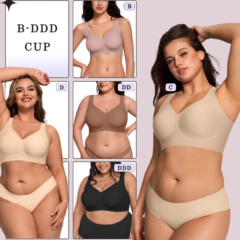 Plus Size Wireless Jelly Bra W - T Shirt Bra Seamless ulasan dan harga