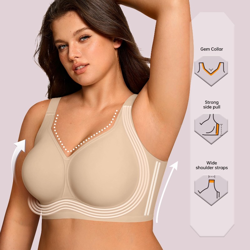 Plus Size Wireless Jelly Bra W - T Shirt Bra Seamless ulasan dan harga